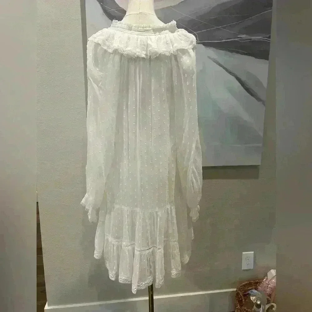 By Anthropologie Long-Sleeve V-Neck
Ruffled Tunic Dress Size Small - Picture 9 of 13